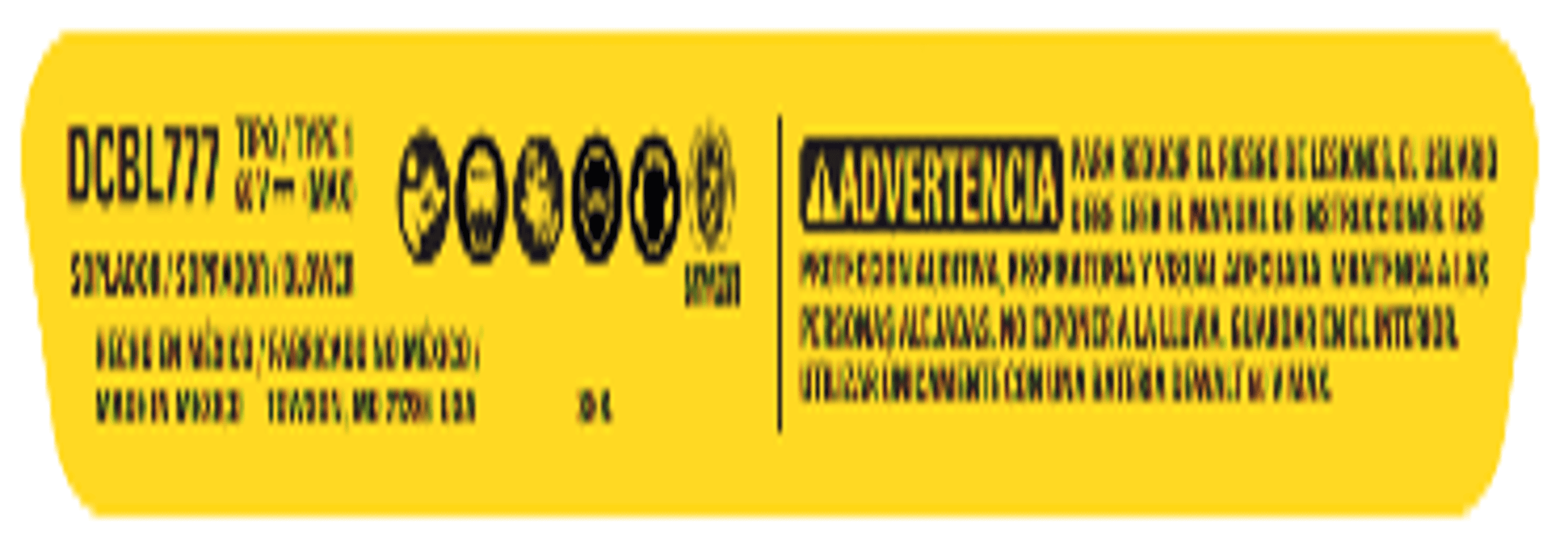 NA685289 Etiqueta De Classificação Para Soprador De Folhas Dcbl777 Dewalt Na685289 - Imagem 1
