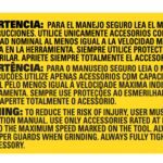 Etiqueta De Advert-n Para Esmerilhadeira Angular Dcg408b-b2 Dewalt Na724178