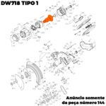 Rotor 220v para Serra Esquadria Dws780-b2 Dewalt N093107 - Imagem 3