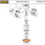 Saia de Borracha para Lixadeira Roto e Orbital Dcw210b Dewalt N371139 - Imagem 3