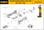 Inserto de Borracha Direito para Martelete Dch133 Dewalt N728012 - Imagem 5