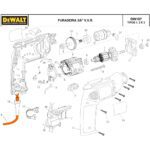 Cabo Eletrico Dwd502br /b2 para Furadeira Dwd010-b2 Dewalt 184545-41 - Imagem 2