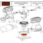 Espacador para Lixadeira Roto e Orbital Bdero100-b2 Black e Decker 380413-00 - Imagem 2