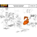 Coj Motor e Modulo para Plaina Dcp580b Dewalt N467611 - Imagem 4