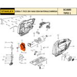 Subc Transmissao para Serra Tico-tico Scj600 Stanley N597331 - Imagem 5