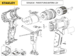 Botao Seletor de Velocidade para Parafusadeira Bateria 12v Scd12 Stanley N507499 - Imagem 3