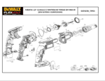 Conj. Motor/interruptor para Parafusadeira de Drywall Dcf622b Dewalt N473968 - Imagem 5
