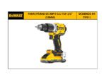 Parafusadeira Bateria 20V DCD806 Tipo 1 Dewalt - Imagem 2