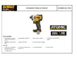Parafusadeira Bateria 20V DCF809-BR Tipo 1 Dewalt - Imagem 3