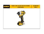Parafusadeira Bateria 20V DCF809-BR Tipo 2 Dewalt - Imagem 2
