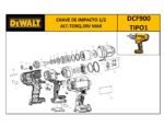 Chave de Impacto DCF900 Tipo 1 Dewalt - Imagem 2