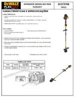 Aparador de Grama DCST970B Tipo 2 Dewalt - Imagem 3