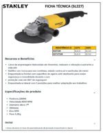 Esmerilhadeira Angular 110/127V SL227-BR Tipo 1 Stanley - Imagem 3