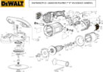 Conj Cx Engrenagem e Bu-cha Dwp849x para Politriz Dcm849b Dewalt Na734290 - Imagem 4
