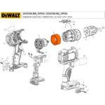 Conj. Estator para Parafusadeira Bateria 20v Dcd780b Dewalt N219733 - Imagem 3