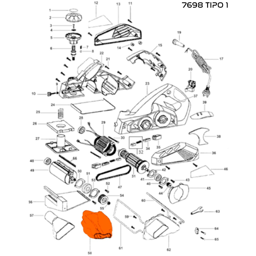 Coletor para Plaina 7698-b2 Black e Decker 596019-00 - Imagem 4