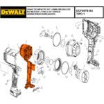 Conj. Motor/interruptor para Chave de Impacto Dcf897 Dewalt Na678149 - Imagem 5