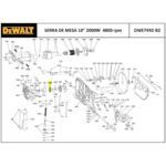 Engrenagem Helicoidal54d para Serra de Mesa ou Bancada Dwe7492-b2 Dewalt N506871 - Imagem 3