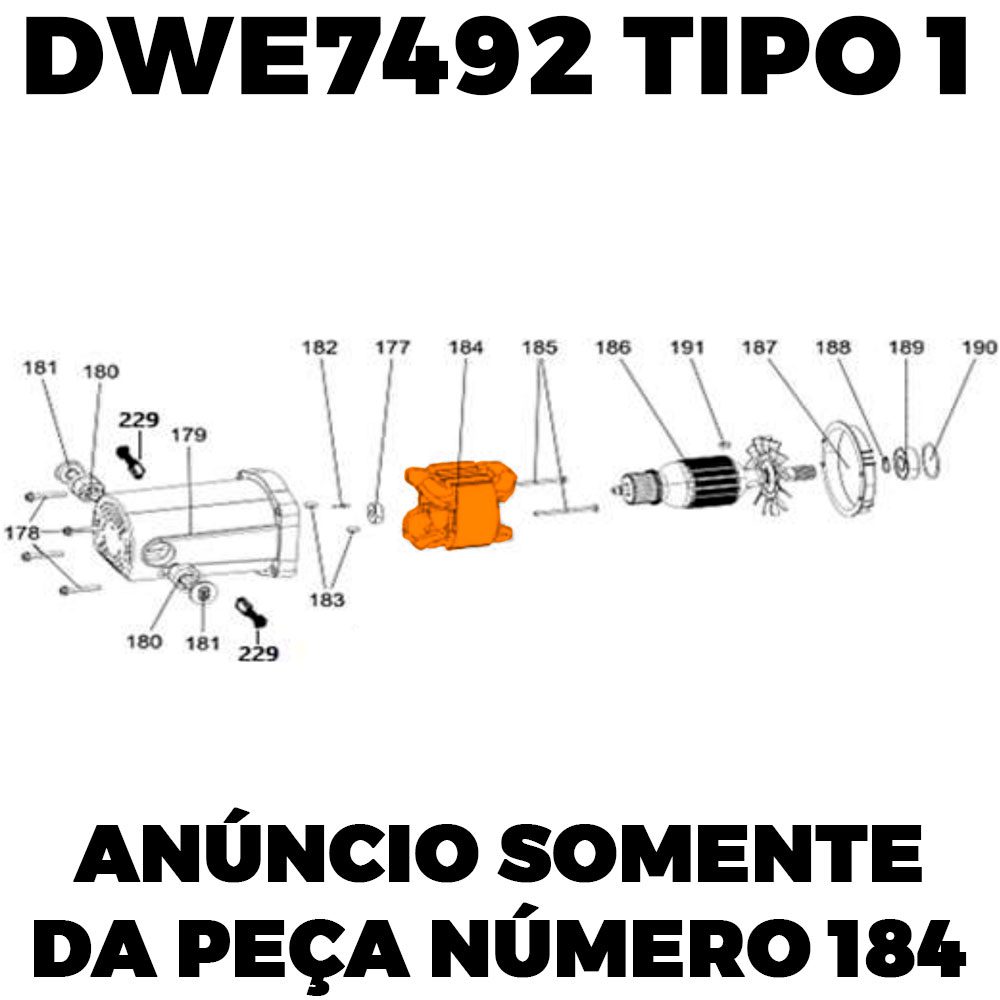 Conj. Estator 220v para Serra de Mesa ou Bancada Dwe7492-b2 Dewalt N638736 - Imagem 4