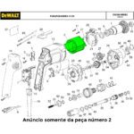 Estator 220v para Parafusadeira de Drywall Dw257-b2 Dewalt 620360-04sv - Imagem 3