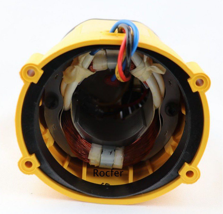 Cj. Estator e Cx. Campo120v para Serra Esquadria Dws713-br Dewalt 651764-00 - Imagem 1