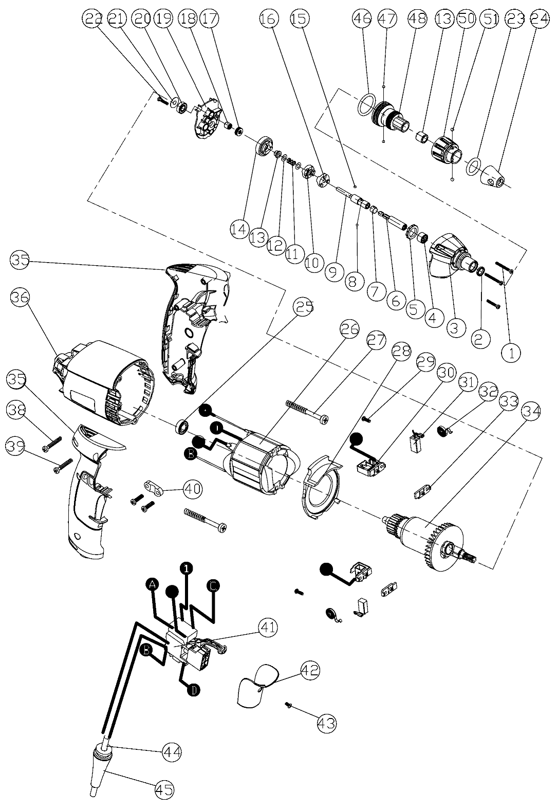 Interruptor para Parafusadeira de Drywall Stdr5206-b2 Stanley 5140136-63 - Imagem 3