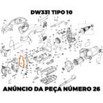Junta para Serra Tico-tico Dw331-b2 Dewalt 581244-00 - Imagem 2
