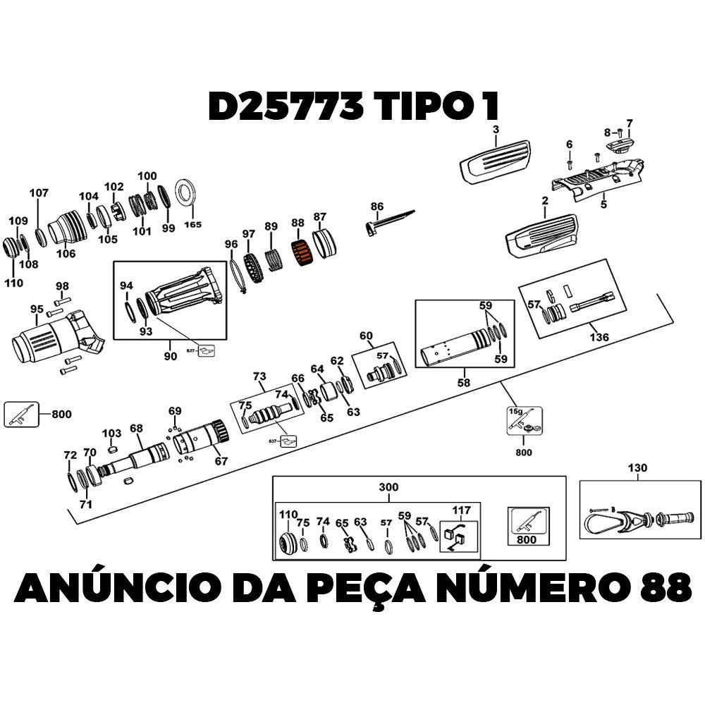 Luva para Martelo Perfurador D25733-b2 Dewalt N580533 - Imagem 3