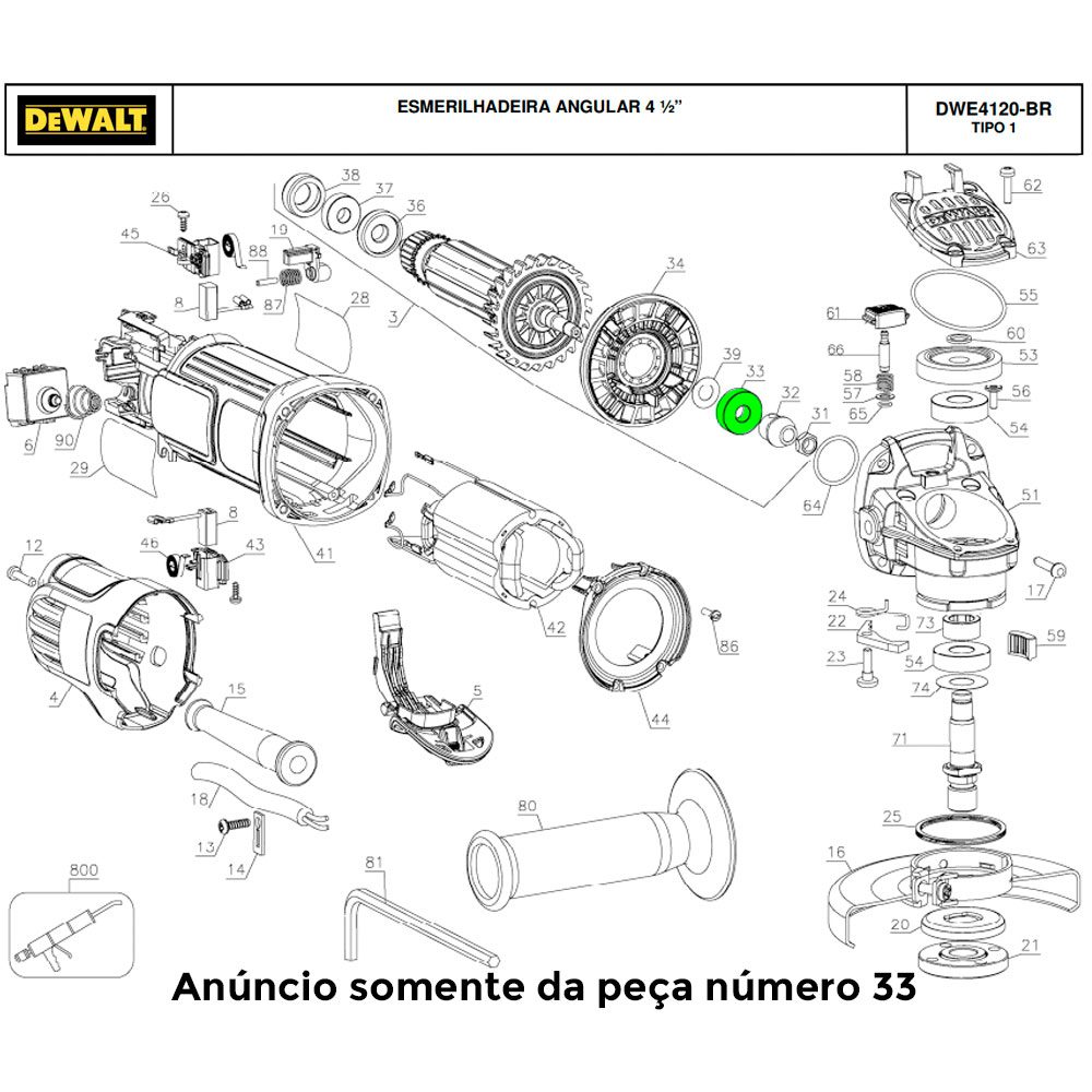 Rolamento Nsk 608dw 8mmx22mmx7mm Dwe4120 para Esmerilhadeira Angular Dcg440 Dewalt N175104 - Imagem 3