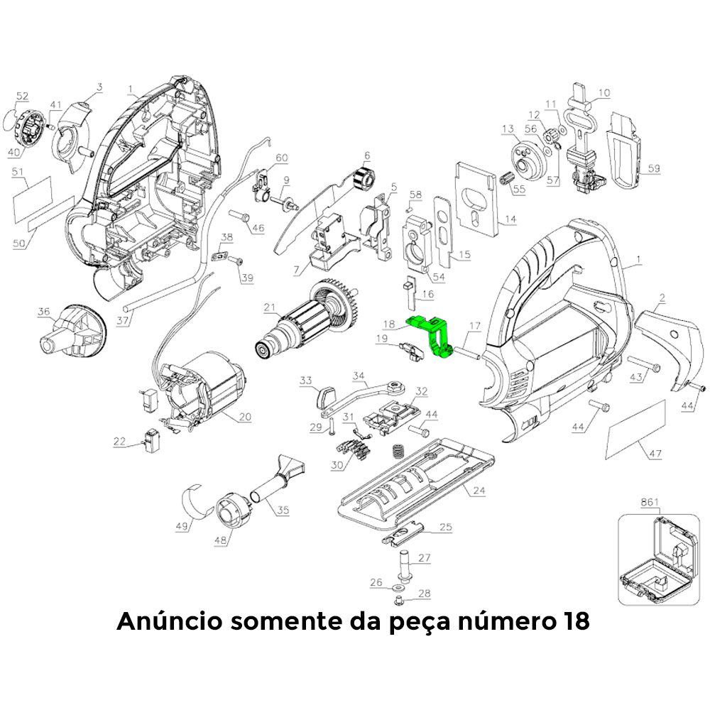 Conj. Suporte e Buchaguia para Serra Tico-tico Stsj0600k-b2 Stanley 90545786 - Imagem 2