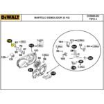 Tampa para Martelo Demolidor D25980-b2 Dewalt 492668-00 - Imagem 3