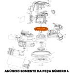 Ventoinha para Lixadeira Roto e Orbital Dcw210b Dewalt N541864 - Imagem 3