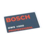 Letreiro Da Firma GWS 1000 Para Esmerilhadeira Angular GWS 10-125 bare Bosch 1601118G95