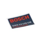 Letreiro Da Firma Para Esmerilhadeira Angular GWS 14-125 CIE bare Bosch 1601118H01