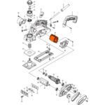 Conjunto do Estator 115v para Plaina Kp0800 Makita 599378-1 - Imagem 4